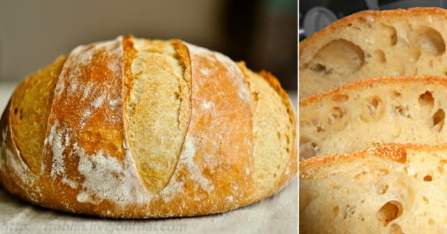 Рецепта за Домашен хляб без много усилия, пухкав, мекичък с хрупкава коричка и божествен аромат